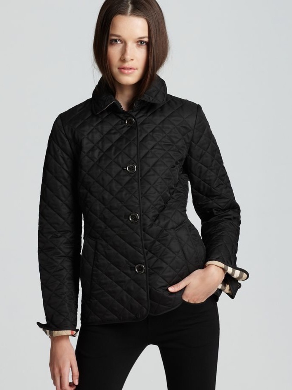 Burberry Brit Diamond Quilted Jacket - size small